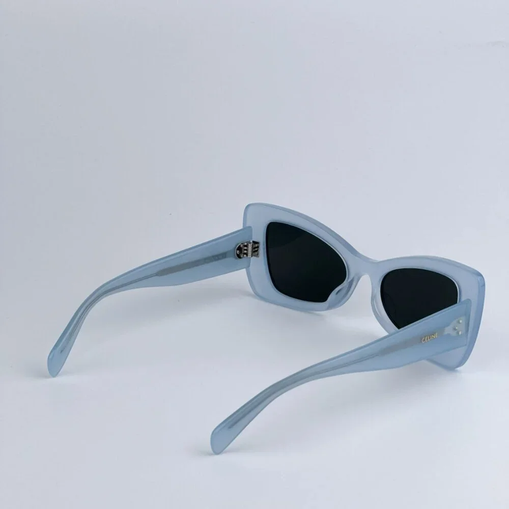 Celine CL40236I 84A CELINE 3 DOTS BRAND NEW Sunglasses Blue Grey Women Butterfly
